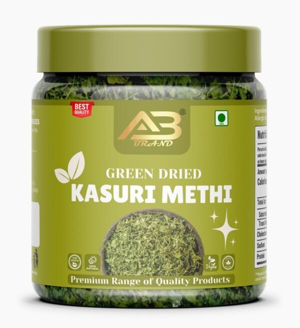 AB BRAND Premium Kasuri Methi Sun-Dried Fenugreek Leaves | Aromatic & Flavorful | Ideal for Indian Cooking, Curries, Parathas & Gravies | 100% Natural & Pure | 1 KG - Fast Shipping to USA & Canada
