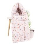 MOM'S HOME Organic Cotton Muslin Baby Sleeping Cum Carrying Nest Bag | 0-3 Months | Bloom (Blossom, 0-3 Months) - Fast Shipping to USA & Canada