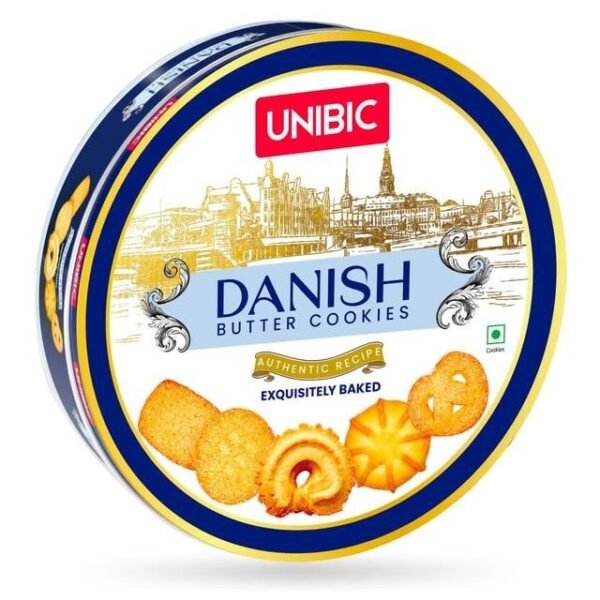 Unibic DANISH BUTTER COOKIES 375 gm Tin - Fast Shipping to USA & Canada