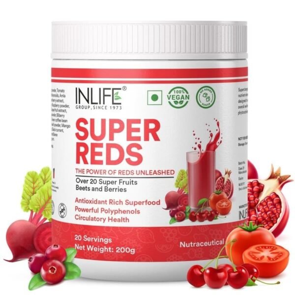 INLIFE Super Reds Powder 200g - Antioxidant Mix - Fast Shipping to USA & Canada