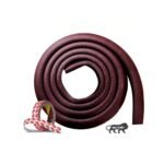 Kids Station Baby Proofing Edge Protector for Kids Safety, Made in India Rubber Edge for Sharp Furniture Edges and Corners, A Baby Safety Product (50g/mt Dense, 2mts, L- Shape, Brown) - Fast Shipping to USA & Canada