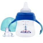 1st Step 2 in 1 BPA Free Polypropylene Feeding Bottle Cum Soft Spout Sipper with Twin Handle (Mint Green) - Fast Shipping to USA & Canada