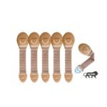 Kids Station Furniture Latch with 3M Adhesive - Strong and Adhesive Child/Toddler/Infants Safety Locks for Drawers, Cabinets, Fridge and Cupboard - Baby Proofing Product - Pack of 6 (Beige) - Fast Shipping to USA & Canada