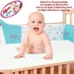 MOM CARE Newborn Nappy Changing Mat Baby Urine Sheet Super Soft Pure Cotton Sheet/Kantha/Gudris/Potra/Phaliya Pack of 1 Large White - Fast Shipping to USA & Canada - Image 4