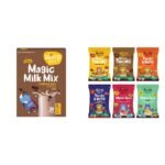 Slurrp Farm High Protein Chocolate Swirl Milk Mix 250g & Slurrp Farm Healthy Breakfast and Snacks Trial Pack Combo 6x50g - Fast Shipping to USA & Canada