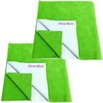 First Kick Waterproof Baby Bed Protector/Mattress Cotton Dry Sheet (140cm X 100 cm) for Born Baby/Kids- (Kiwi Green) - Large - Pack of 2 - Fast Shipping to USA & Canada