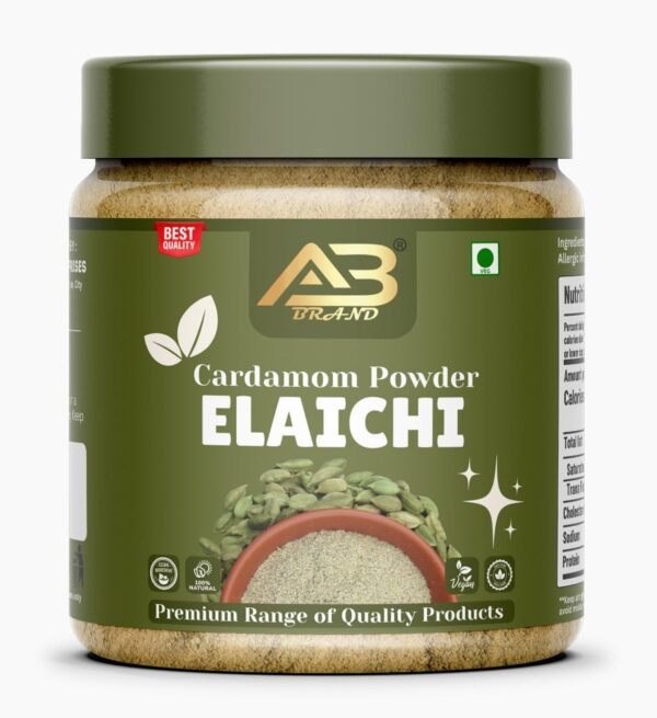 AB BRAND Pure Elaichi Powder | Authentic Green Cardamom | Fresh & Fragrant | Ideal for Sweets & Teas | 250 GM - Fast Shipping to USA & Canada