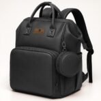 StarAndDaisy Diaper Bag/Maternity Bags for Mothers/Mom with Multi Compartments, Insulated Bottle Pockets, Waterproof, Ultra Vegan Leather, 30L capacity, Light weight - Black - Fast Shipping to USA & Canada