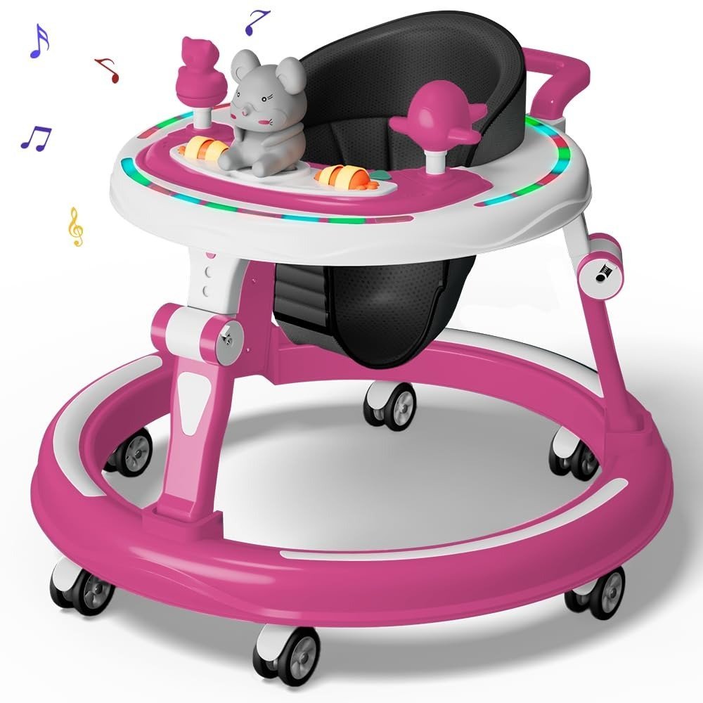 61NyeHPB6ZL-1.jpg StarAndDaisy Baby Walkers for 6-18 Month Baby Boy Girl / 360? Walker for Kids with RGB Light, 7 Level Height Adjustment/Baby Walker with Switchable Food & Musical Toy Tray. - Fast Shipping to USA & Canada - Image 1