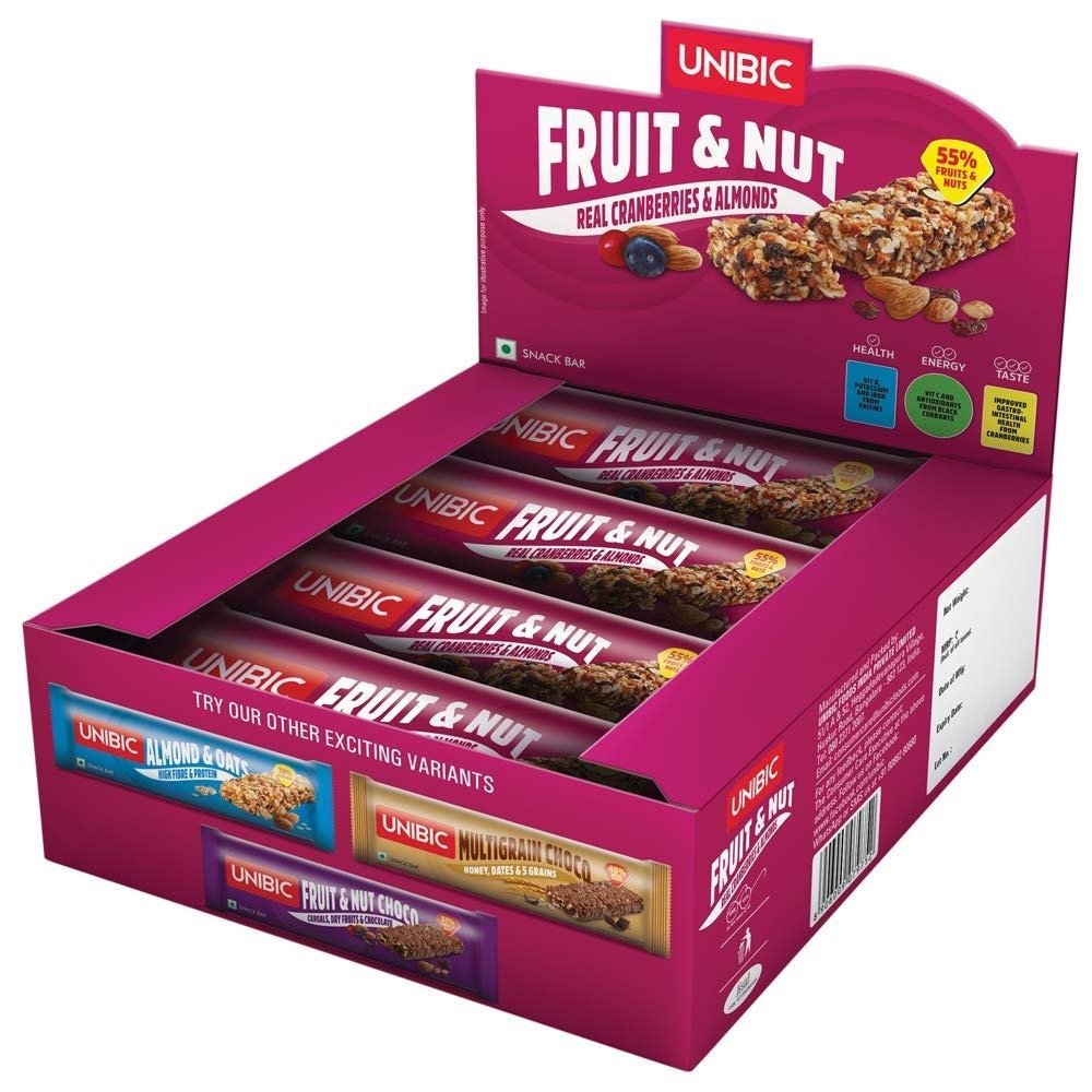 61O71FR2GzL-1.jpg Unibic Fruit & Nut Snack Bar I Energy Bars I 360 g - Fast Shipping to USA & Canada - Image 1