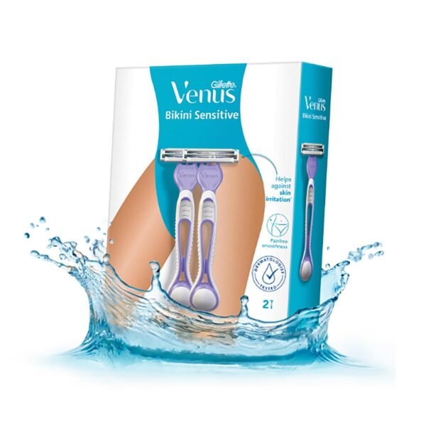 Gillette Venus Bikini Sensitive Hair Removal, 2 Women Razors |Intimate care| Derm Tested|No irritation - Fast Shipping to USA & Canada