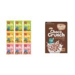 Slurrp Farm Fruit and Vegetable Teething Puffs Pack of 9 & Slurrp Farm Choco Crunch Chocolate Cereal 400g - Fast Shipping to USA & Canada