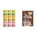 Slurrp Farm Fruit and Vegetable Teething Puffs Pack of 9 & Slurrp Farm Choco Crunch Chocolate Cereal 400g - Fast Shipping to USA & Canada