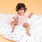 haus & kinder Nautical 100% Cotton Muslin Reversible Quilt For New Born Baby, Anthra, 200 TC - Fast Shipping to USA & Canada