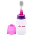 1st Step BPA Free Polypropylene Easy Squeeze Feeder with Spoon (140ml, Pink) - Fast Shipping to USA & Canada