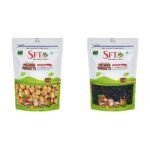 SFT Apricot Dried (Khumani) 1 Kg & Afghani Seedless (Black Raisin) Dried Grapes, Handpicked Pouch, 1000 G - Fast Shipping to USA & Canada