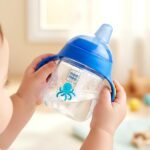 Mee Mee Twin Handle Straw Sipper Cup (Blue, Plastic) - Fast Shipping to USA & Canada