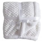 First Kick New Born Super Soft Baby Blanket Wrapper Sheet Cum Baby Blanket for Baby Boys, Baby Girls, Babies (100cm x 80cm, Bleach White, Fleece, lightweight) - Fast Shipping to USA & Canada