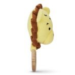 Haus & Kinder Muslin Cotton Lion Teether for Babies ? Pack of 1 | Baby Teether Toy with Rattle | Newborn Baby Teething Toy | Yellow, Wooden Ring with Rattle ? 15cm, Age 0-2 Yr - Fast Shipping to USA & Canada