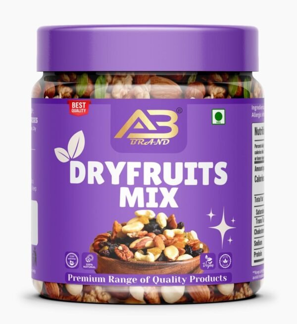 AB BRAND Healthy Nutmix 1kg, Dried Almonds, Black Raisins, Cashewnuts, Cranberries, Black Dates & Many More - Fast Shipping to USA & Canada