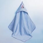 haus & kinder Hooded Wrapper for New Born Baby - Baby Hooded Bath Towel for Baby for 0-2 Years, 100% Cotton Terry Hooded Towel for Baby, 550g Cap Towels for New Born Baby, Ship Design 75 * 75cm, 1Pc - Fast Shipping to USA & Canada