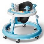StarAndDaisy Baby Walkers for 6-24 Month Baby Boy Girl/Baby Walker 7 Level Height Adjustment/Walker for Kids for 1 Years with Switchable Food & Musical Toy Tray - Sky Blue - Fast Shipping to USA & Canada