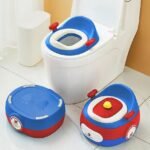 StarAndDaisy Plastic Potty Seat For Kids 1-5 Years / 3-In-1 Baby Toilet Training Seat With Anti-Skip Pads, Removable Potty Pot, Potty Training Seat For Baby & Kids. (Blue-Red) - Fast Shipping to USA & Canada