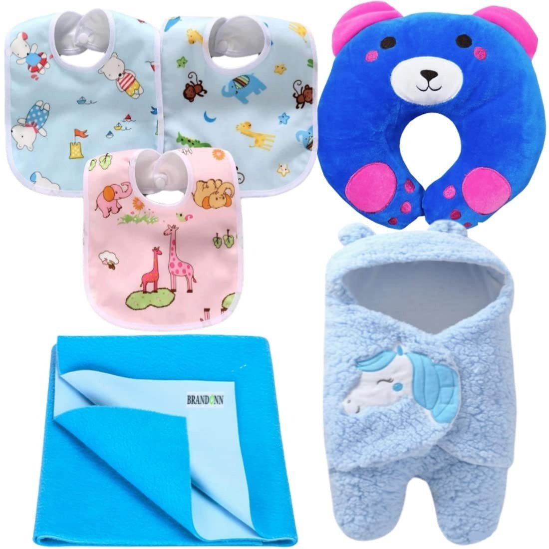 61XO9IAQrBL-1.jpg First Kick New Born Baby Gift Set Combo Pack for Baby Boys and Baby Girls Pack of 6 Pcs Unicorn Blue - Fast Shipping to USA & Canada - Image 1