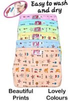 MOM CARE Cotton Cloth Nappies for Newborn,Reusable Diapers,Langots,U Shaped Double Layer Padded Extra Soft Nappy For Boy, girl Unisex Babies(Pack of 6) (0-4 Months) Multicolo - Fast Shipping to USA & Canada - Image 7