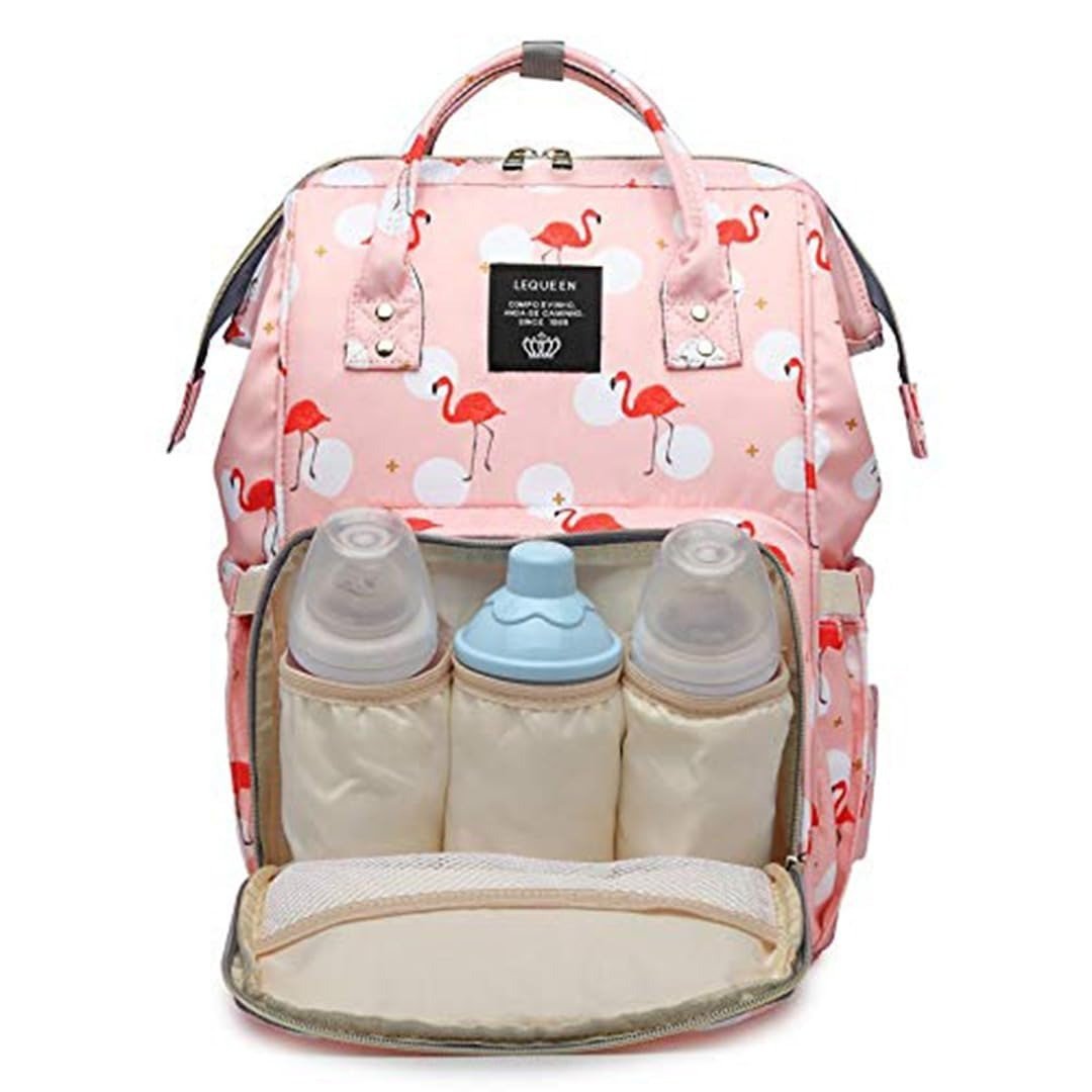 61Ynmvj2PVL-1.jpg MOM CARE Waterproof Mother Bag for Babies, Diaper Bag for Baby, Maternity Travel Backpack Spacious Cushioned Shoulder Strap Many Compartment Multi Utility Large.(Pink) - Fast Shipping to USA & Canada - Image 1