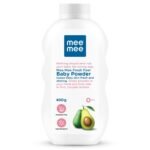 Mee Mee Newborn Friendly Talcum Powder | Enriched with Avocado Oil | Dermatologist Approved | Rash-Resistant | Paraben Free | 0+ Months (400g Fresh Feel, Single Pack) - Fast Shipping to USA & Canada