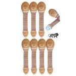 Kids Station Furniture Latch With 3M Adhesive|Strong & Adhesive Child/Toddler/Infants Safety Locks For Drawers, Cabinets, Fridge & Cupboard|Baby Proofing Product|Made In India|Pack Of 8|Beige - Fast Shipping to USA & Canada