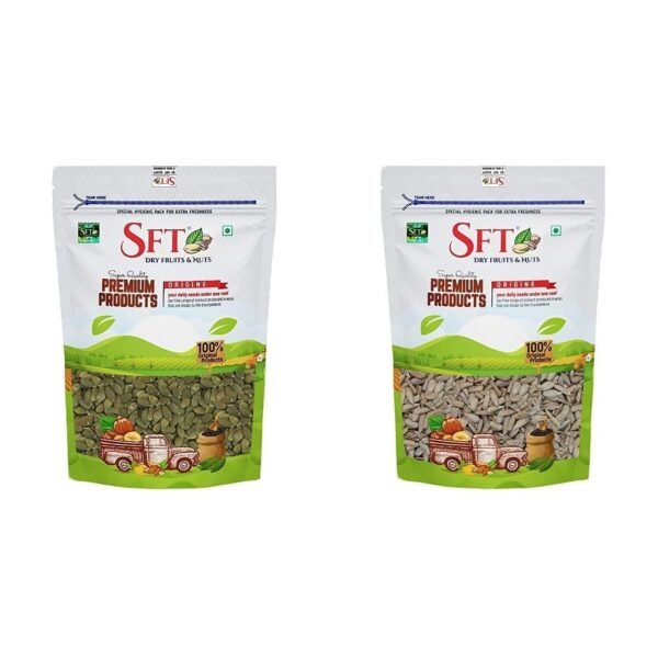 SFT Pumpkin Seeds 500 Gm & SFT Sunflower Seeds 1 Kg - Fast Shipping to USA & Canada