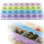TEMPERIA Medicine Organizer Box for 4 Weeks & 4 Times a Day - Pill & Tablet Storage Box for Home - Travel-Friendly Small Container - Moisture Proof Pillbox for Daily & Weekly Use (MN01) - Fast Shipping to USA & Canada