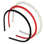 TEMPERIA (3 pcs) Hair Band For Girls Women & Kids - Stylish & Fancy Hairband Headband Cute Accessories - 1 Red, 1 Black, 1 White - Fast Shipping to USA & Canada