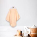 MOM'S HOME Super Soft Organic Cotton Baby Hooded Wrap Towels - 0-2 Years - Peach - Fast Shipping to USA & Canada