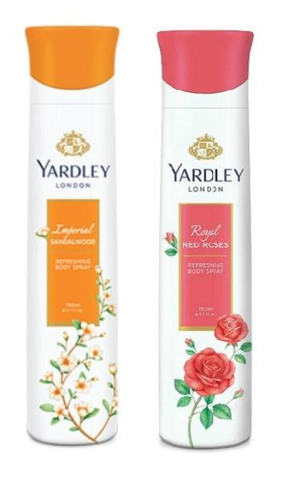 Yardley London Liquid Deodorant For Women Sandalwood And Red Rose Combo Pack 2 (150 Ml) - Fast Shipping to USA & Canada