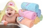 MOM CARE Cotton Hooded Bath Towels for Newborn Baby Wash Cloth for Babies Extra Soft Bathing Towel Infants Toddlers,(Pack of 1) Yellow L-76cm X B-76cm - Fast Shipping to USA & Canada