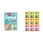Slurrp Farm Cereal Ragi Rice and Banana with Milk & Slurrp Farm Fruit and Vegetable Teething Puffs Pack of 9 - Fast Shipping to USA & Canada