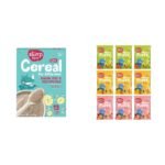 Slurrp Farm Cereal Ragi Rice and Banana with Milk & Slurrp Farm Fruit and Vegetable Teething Puffs Pack of 9 - Fast Shipping to USA & Canada