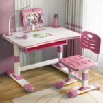 StarAndDaisy Kids Functional Desk and Chair Set, Height Adjustable Children School Study Table with, Bookholder Slot, LED Lamp, Storage for Boys Girls 4-12 Years. (K80-Pink+) - Fast Shipping to USA & Canada