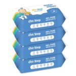 1st Step 99% Pure Water Baby Wipes with lid I Dermatologically Tested | Plant Based - 100% Biodegradable Wipes for Babies | Alcohol Free Baby wipes |72 pcs/Pack - Pack of 4 Combo - 288 Wipes - Fast Shipping to USA & Canada