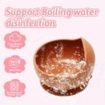 Kids Station Easy to Carry Silicone Baby Feeding Set - Bowl - Spoon - Make Mealtime Fun and Easy - Tableware Meal Utensils for Kids with Suction - Baby Feeding Product (Set of 2, Orange) - Fast Shipping to USA & Canada - Image 7