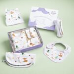 haus & kinder Baby Clothing Set All New Born Combo - Pack Of 5 | Essential Newborn Apparel | Baby Clothing Gift Set | Newborn Shower Gift | Newborn Gift Collection | Woodland Animal, White - Fast Shipping to USA & Canada