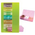 TEMPERIA Medicine Organizer Box for 1 Week, 3 Times a Day - Pill & Tablet Storage Box for Home - Moisture Proof Pillbox for Daily & Weekly Use - Travel-Friendly Small Container (with Cover) (MN02) - Fast Shipping to USA & Canada