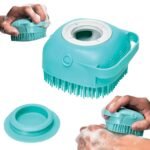 TEMPERIA (1 pcs) Scalp Massager with Shampoo Refill Facility - Silicon Head Wash Brush - Scrubber Comb for Oil, Dandruff, Shampoo - Exfoliator Bathing Tools - Ergonomic Design (Random Colors) - Fast Shipping to USA & Canada