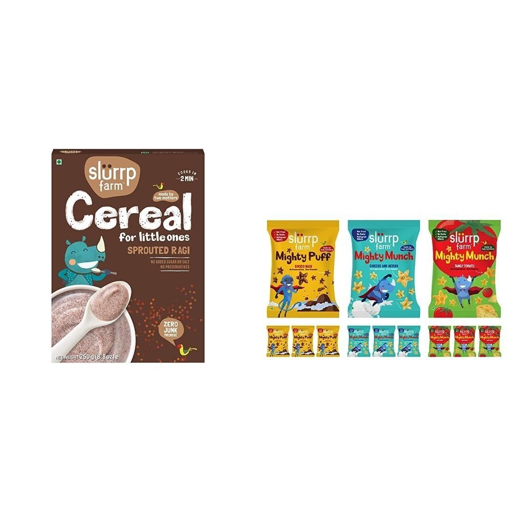 61jI9AA1UlL-1.jpg Slurrp Farm Sprouted Ragi Powder 250g & Slurrp Farm Healthy Snacks for Kids 12x20g - Fast Shipping to USA & Canada - Image 1