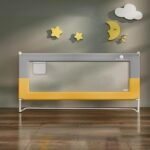 StarAndDaisy Bed Guard Rail for Baby/Kid with U-Full Body Support Frame, Adjustable Height/Portable Single Side Bed Rail for Infant & Toddler's Safety (Grey & Yellow-1.8 M) - Fast Shipping to USA & Canada