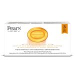 Pears Pure & Gentle Soap Bar (Combo Pack of 3) - With Glycerin for Soft, Glowing Skin & Body, Paraben-Free Body Soaps For Bath Ideal for Men & Women - Fast Shipping to USA & Canada