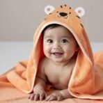 TIDY SLEEP Hooded Baby Bath Towel for New Born, Super Soft, Highly Absorbent, Toddler Bath Towel 68X130 cm Baby Tiger - Fast Shipping to USA & Canada